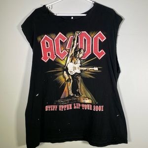 AC/DC black tank top band tee